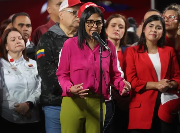 Delcy Rodríguez, virkandi forseti í Venesuela (Mynd: EPA)