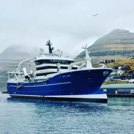 Christian í Grótinum er ávegis til Thyborøn at landa