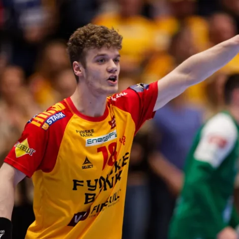 Óli Mittún var í miðdeplinum, tá GOG endaði við einum stigi (Mynd: Euro Handball)