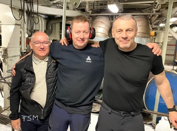 Hans Pauli Olsen, Niels Pauli Toftegaard og Tórarinn Didriksen (Mynd: Sjómansmissiónin)