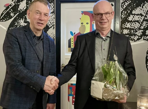 Hákun Djurhuus, stjóri og John Eli Krosslá, varaverkmeistari á Vágsverkinum