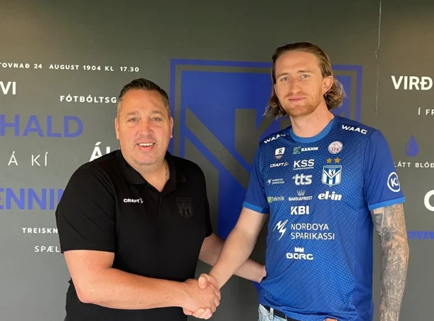 Í fjør spældi Näsström 25 dystir fyri Landskrona Bois í næstbetu svensku deildini, Superettan (Mynd: ki.fo)