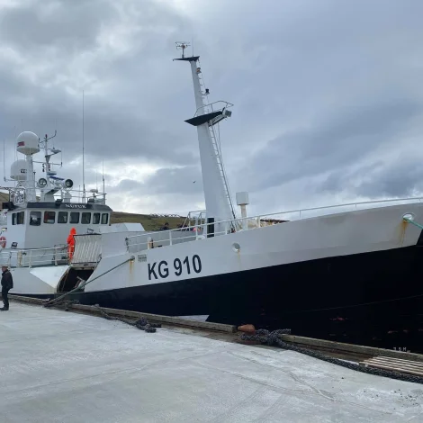 Núpur landar í Klaksvík í morgin