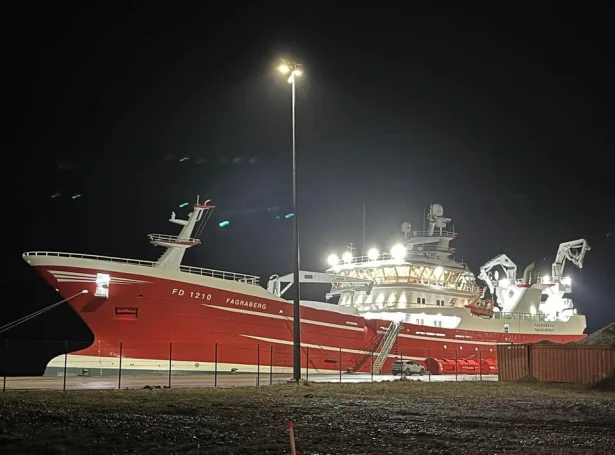 Nýggi Fagraberg liggur í Skagen (Mynd: Gert Vejen)