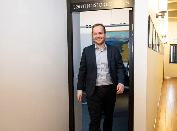 Beinir Johannesen, formaður í Fólkaflokkinum varð í gjár útnevndur til samráðingarleiðara (Mynd: Sverri Egholm)