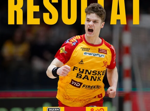 Hann hevur áður strálað í endaspælsdystum fyri IK Sävehof í Svøríki, og í fyrsta endaspælsdysti sínum í donskum hondbólti skein Óli Mittún av álvara (Mynd: GOG)