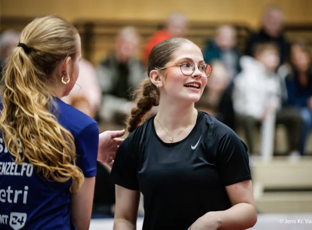 Elsa Kathrina Gisladóttir vann bæði gull í einmansleiki og tvímansleiki (Mynd: Jens Kr. Vang)