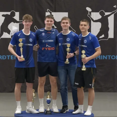 Einmansleikur - menn (Mynd: Badmintonsamband Føroya)