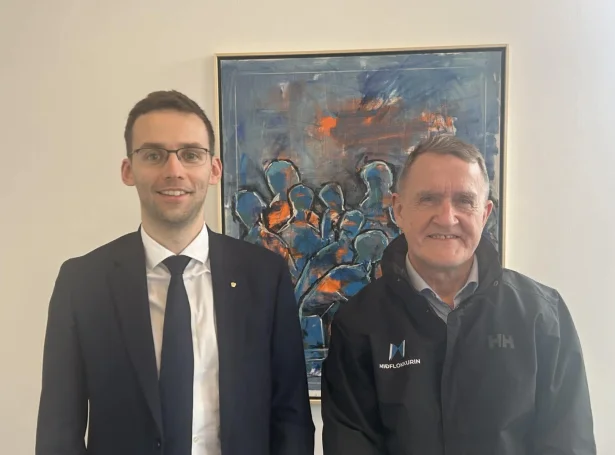 Steffan Klein Poulsen og Jenis av Rana (Mynd: Miðflokkurin)