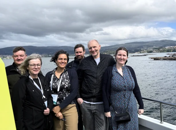 Føroysku luttakararnir frá vinstru: Magni Laksafoss, Gunnvør á Norði, Juliana Arias Agudelo, Esbern Patursson, Rúni Dam og Unn Laksá (Mynd: Unn Laksá, Sjókovin)