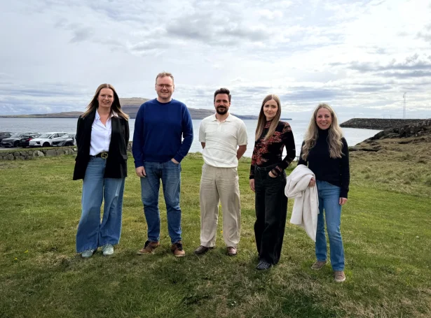 Henny á Líknargøtu, Eiler Fagraklett, Levi Hanssen, Lív Sørensen og Ann Krista í Dali (Mynd: Felagið Føroysk Marknaðarfólk)