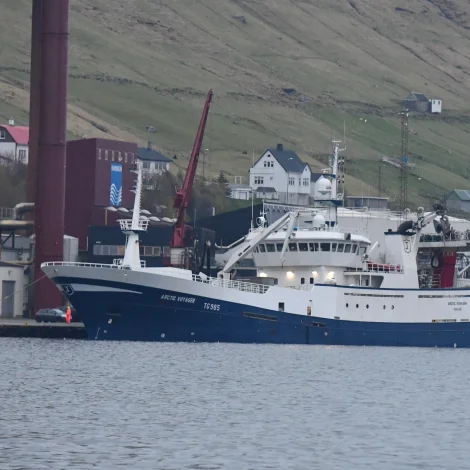 Arctic Voyager landar til Pelagos