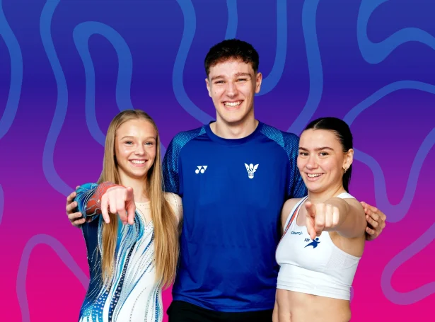 Marin Danielsen, fimleikur, Rúni Øster, badminton, og Oddvør Josephsen, frælsur ítróttur (Mynd: Betri Oyggjaleikir 2027)