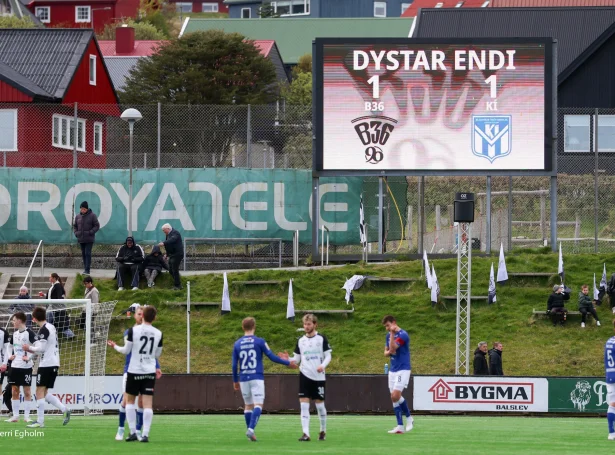 B36 og KÍ eru bæði framvegis ósigraði í Meistaradeildini (Mynd: Sverri Egholm)