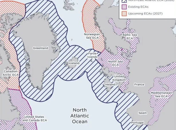 Eitt nýtt altjóða útlátseftirlitsøki (ECA) fyri Landnyrðingsatlantshavið kemur í gildi í 2027.