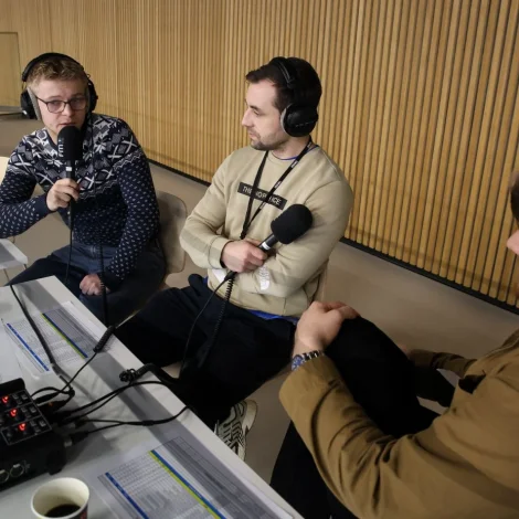 Tormóður Petursson Djurhuus og Ári Egason Dam við Tjarnir í sambandi við landsdyst (Mynd: Sverri Egholm)