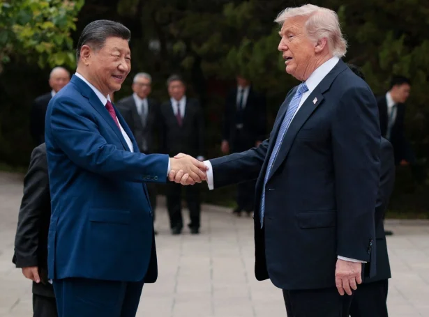 Kinesiski forsetin, Xi Jinping og amerikanski forsetin, Donald Trump (Mynd: Evan Vucci/AFP/Ritzau Scanpix)