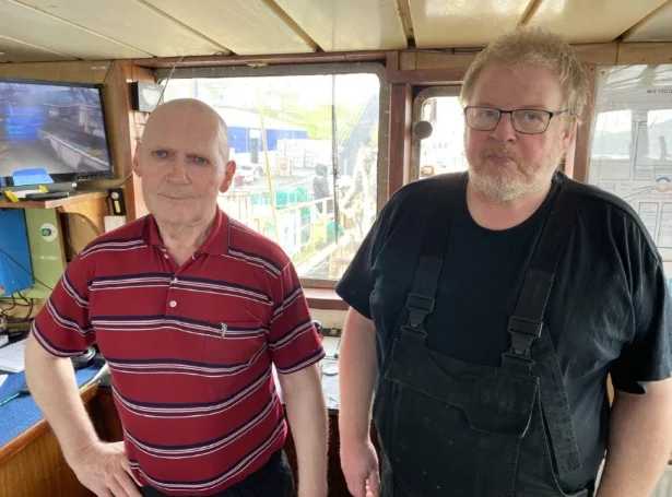 Mervin Egholm og Arvid Petersen (Mynd: Sjómansmissiónin)