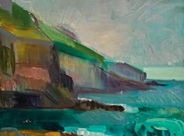 Sámal Joensen-Mikines: Strandalandslag, 1958. Olja á lørift. 95x100 cm. Selt fyri 100.000 krónur (Meting: 100.000 krónur)