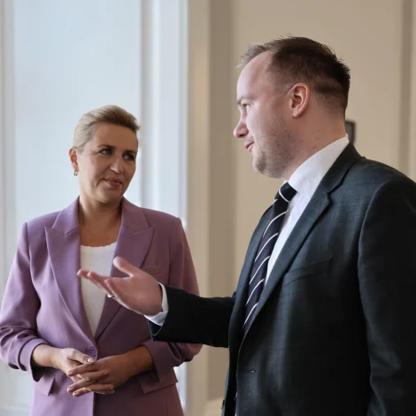Løgmaður á fundi við donsku stjórnina