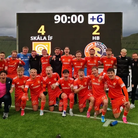 Eftir 52 minuttir á Skála var 4-0 til heimaliðið (Mynd: Skála ÍF)