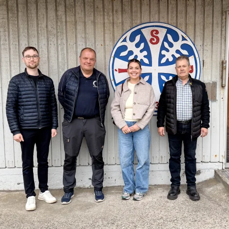 Frá vinstru: Kristian Krosstein, Brandur í Dali, Alexandra Knudsen og Zacharias R. Jacobsen (Mynd: Ríðisamband Føroya)
