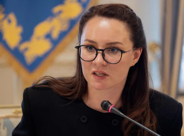 Julija Svyrydenko hevur verið forsætisráðharri í Ukraina í eitt ár (Mynd: Tetiana Dzhafarova/AFP/Ritzau Scanpix)