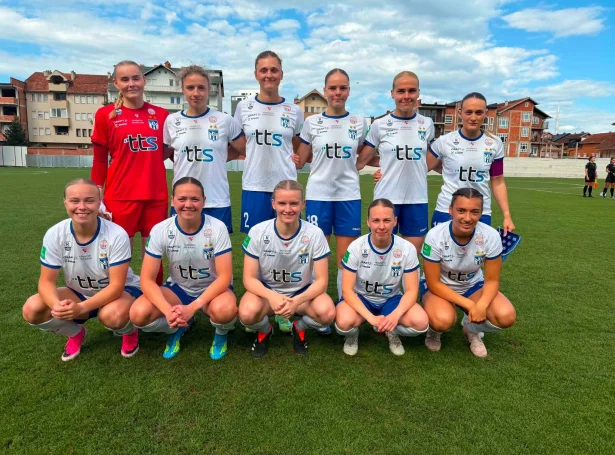 Tær fyrstu ellivu hjá KÍ í Kosovo í dag (Mynd: Klaksvíkar Ítróttafelag)
