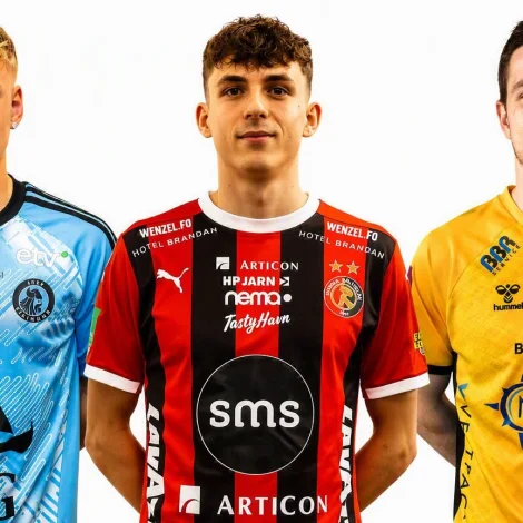 Aron Benjaminsen, Víkingur, Mathias Voss, HB og Petur Knudsen, NSÍ (Mynd: vikingur.fo/hb.fo/nsi.fo)