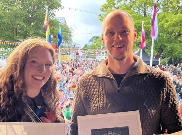 Elsa Berg og Ólavur Eysturdal (Mynd: LGBT+ Føroyar)
