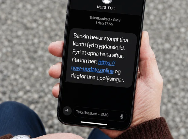 Dømi um følskt sms-boð