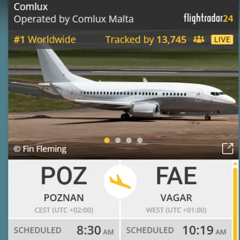 Mynd: flightradar24.com