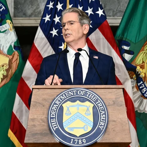 Amerikanski fíggjarmálaráðharrin, Scott Bessent (Mynd: Kent Nishimura/AFP/Ritzau Scanpix)