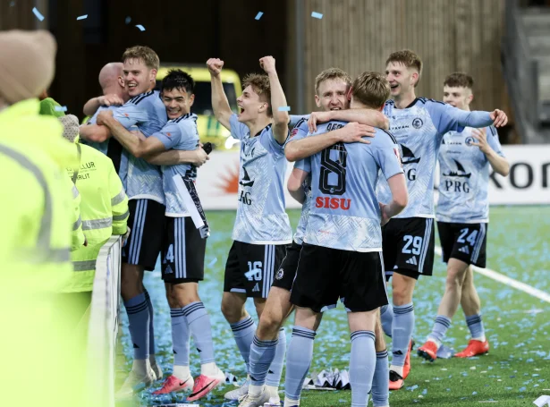 Víkingur er steypavinnari fyri sjeyndu ferð í lutfalsliga stuttu søgu felagsins - hetta eftir flott avrik sum rakk til evropeiskt pláss 2027 (Mynd: Sverri Egholm)