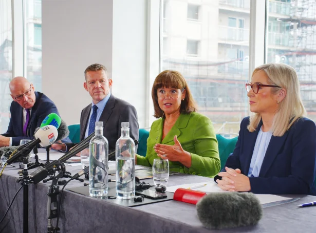 Frá vinstru John Swinney, Skotland, Rhun ap Iorwerth, Wales, Mary Lou McDonald, Norðurírland og Michelle O'Neill, Norðurírland (Mynd: Ben Birchall/PA Images/Ritzau Scanpix)
