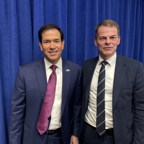 Marco Rubio og Bárður á Steig Nielsen (Mynd: ufmr.fo)