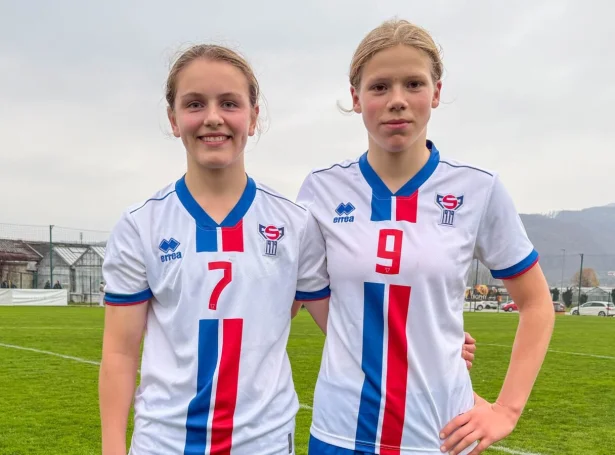 Sara Benjaminsen og Kára Sigurðsson hava mangan gjørt vart við seg fyri  Føroyar í u-landsliðshøpi. Skjótt sleppa spennandi álopskendu spælararnir at royna seg fyri A-landsliðið (Mynd: FSF)