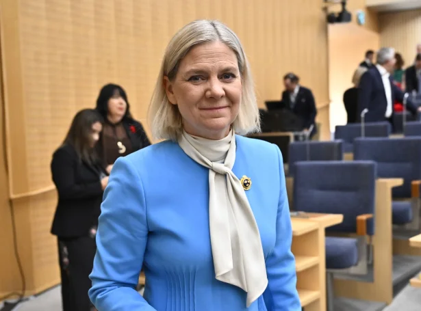 Magdalena Andersson, forkvinna hjá Sosialdemokraterna (Mynd: Christine Olsson/TT/Ritzau Scanpix)